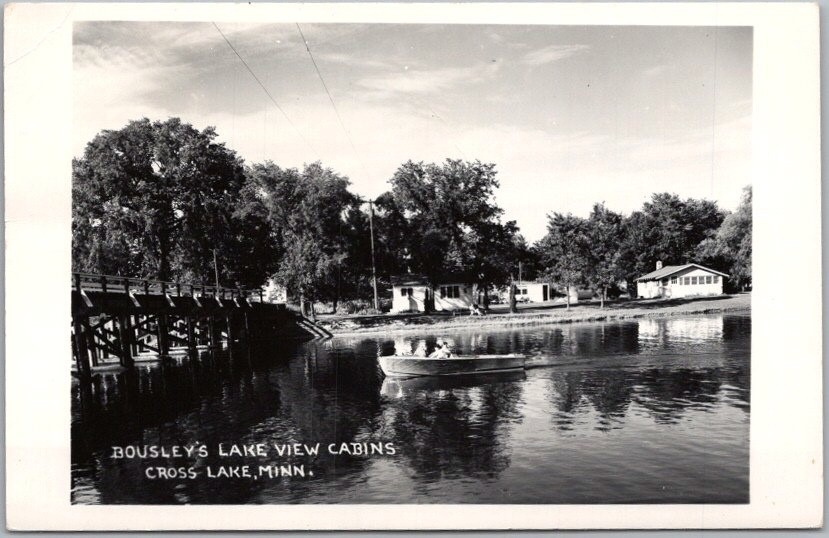 c1950s CROSS LAKE, Minnesota Photo RPPC Postcard 