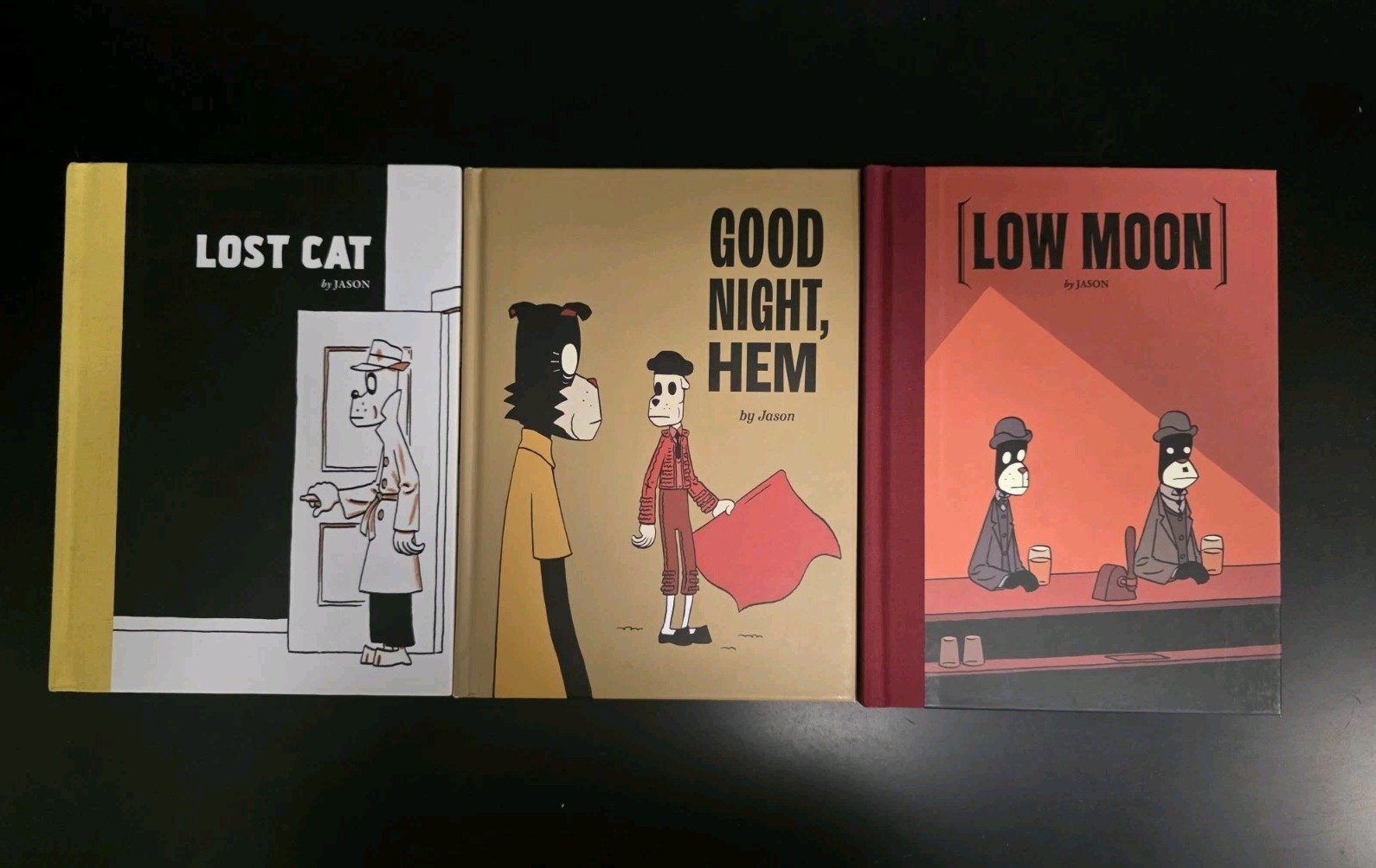 Fantagraphics - LOST CAT, GOOD NIGHT, HEM & LOW MOON - By Jason - Hardcovers 