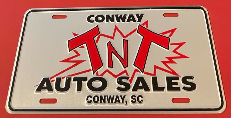 TNT Auto Sales Dealership Booster License Plate Conway South Carolina Dealer