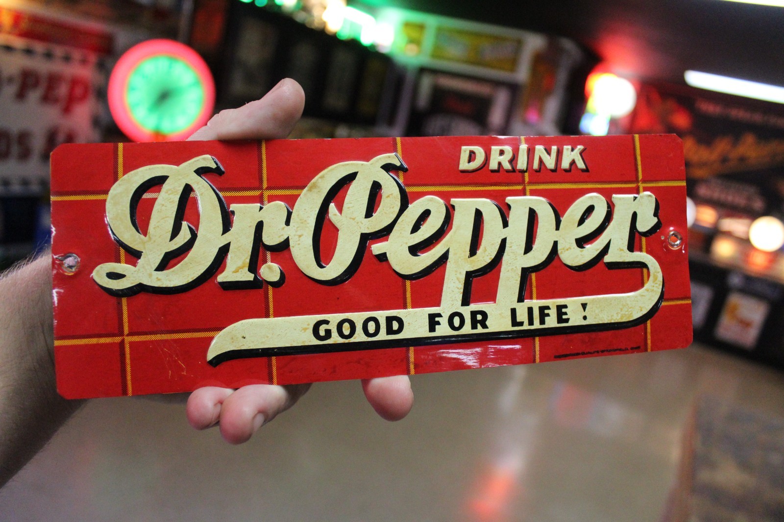 SCARCE 1930s DRINK DR PEPPER 10 2 4 BRICK PAINTED METAL EMBOSSED SIGN SODA POP SCARCE 1930s DRINK DR PEPPER 10 2 4 BRICK PAINTED METAL EMBOSSED SIGN SODA POP