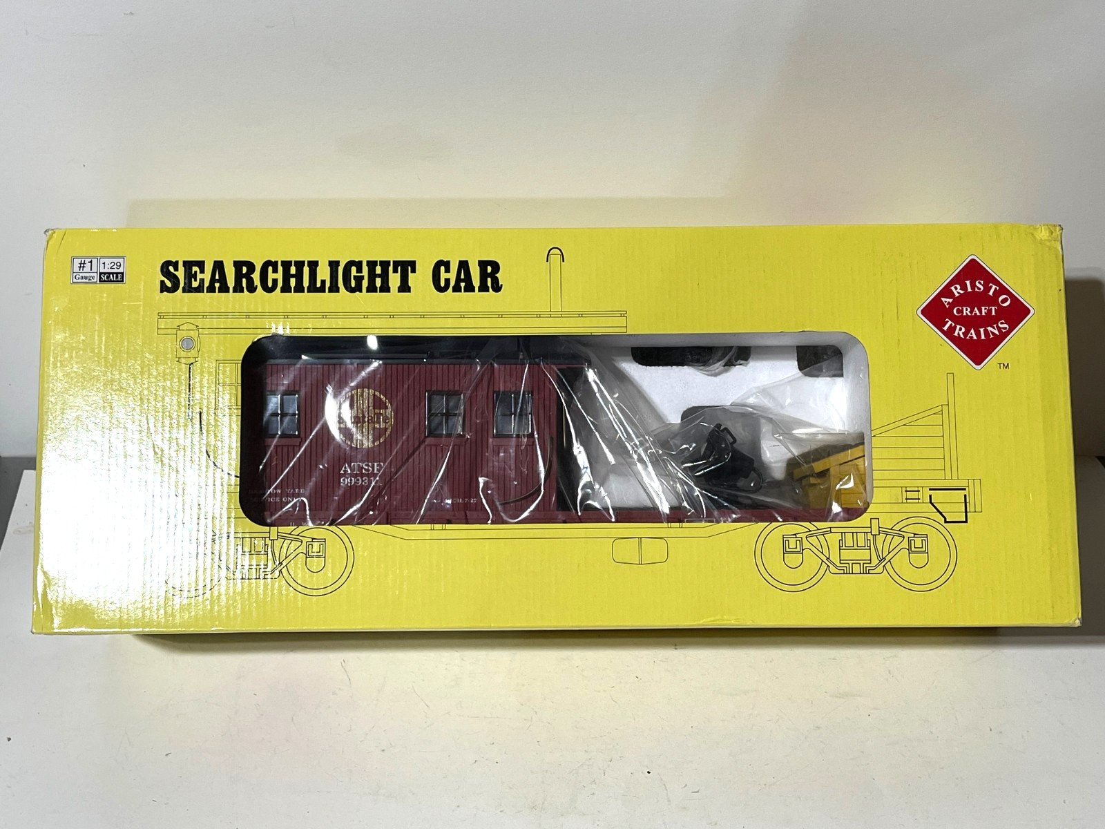 Aristo-Craft 46364 - Santa Fe Searchlight Car - Steel Wheels - G Scale - NEW Aristo-Craft 46364 - Santa Fe Searchlight Car - Steel Wheels - G Scale - NEW