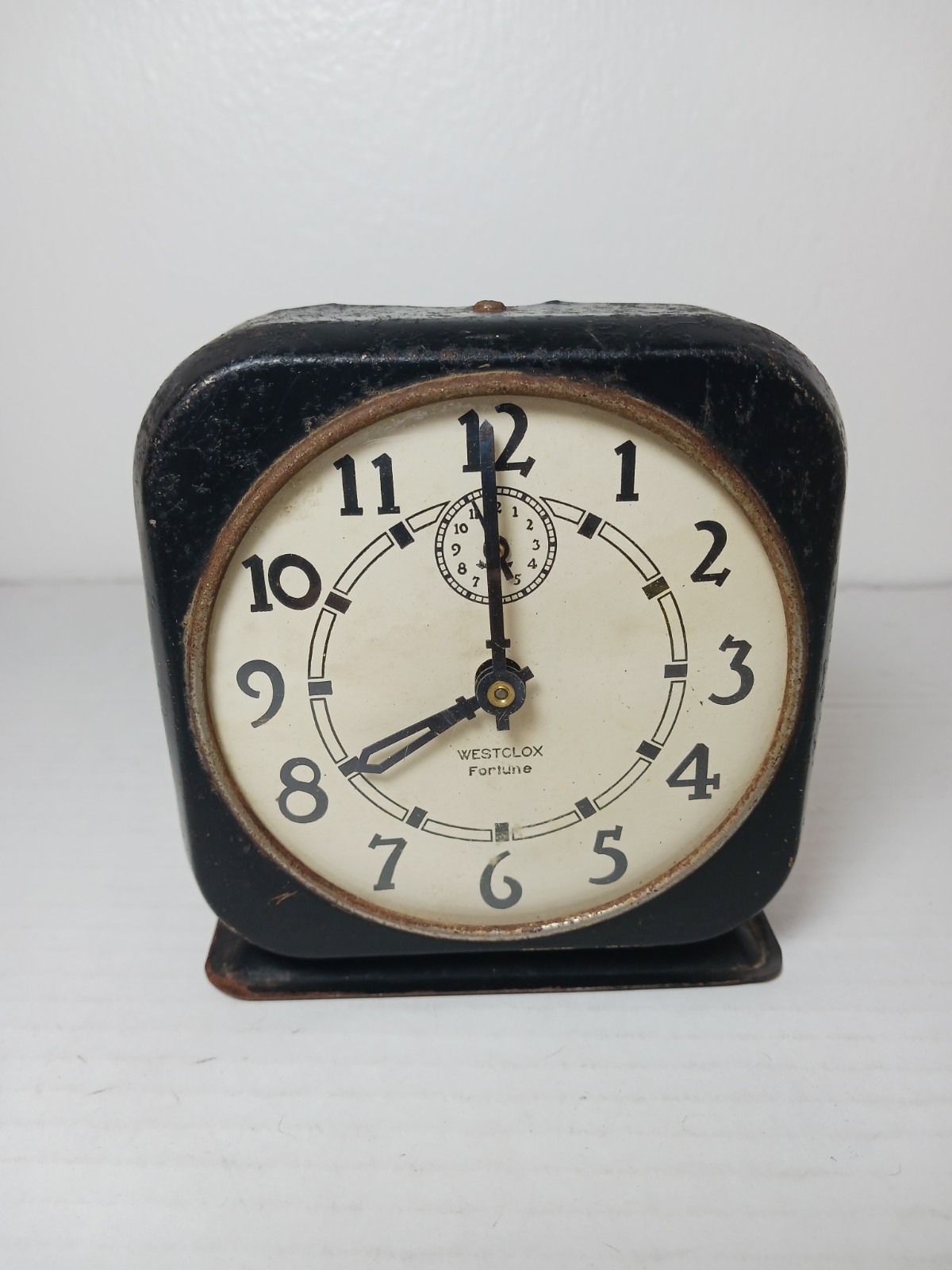 Vintage Westclox Fortune Alarm Clock Art Deco Era  Made in U.S.A. For Parts Only