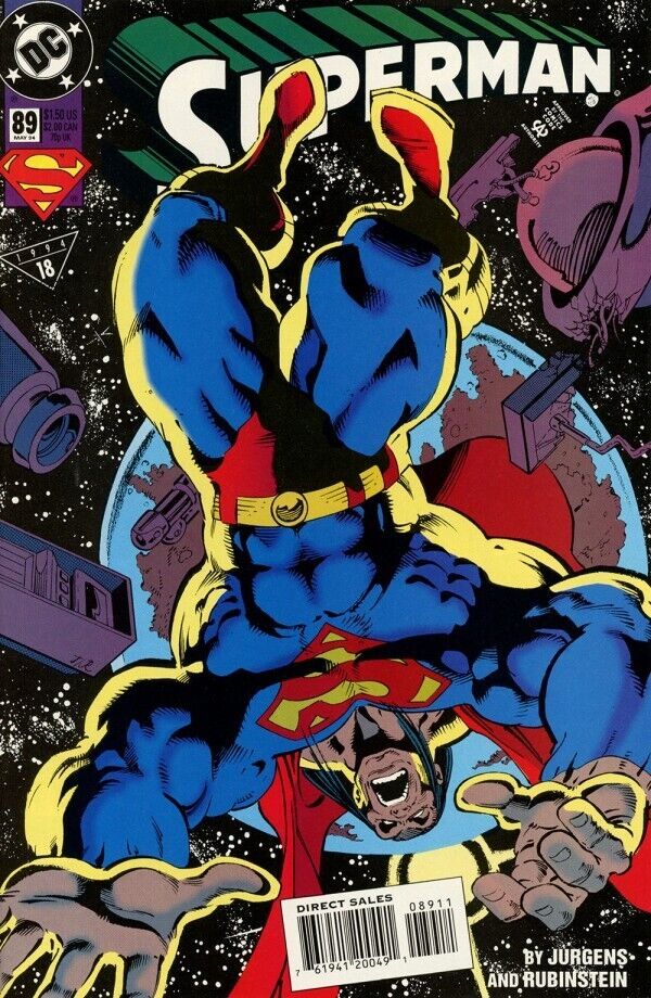 Superman (1987) #89 Direct Market VF+. Stock Image
