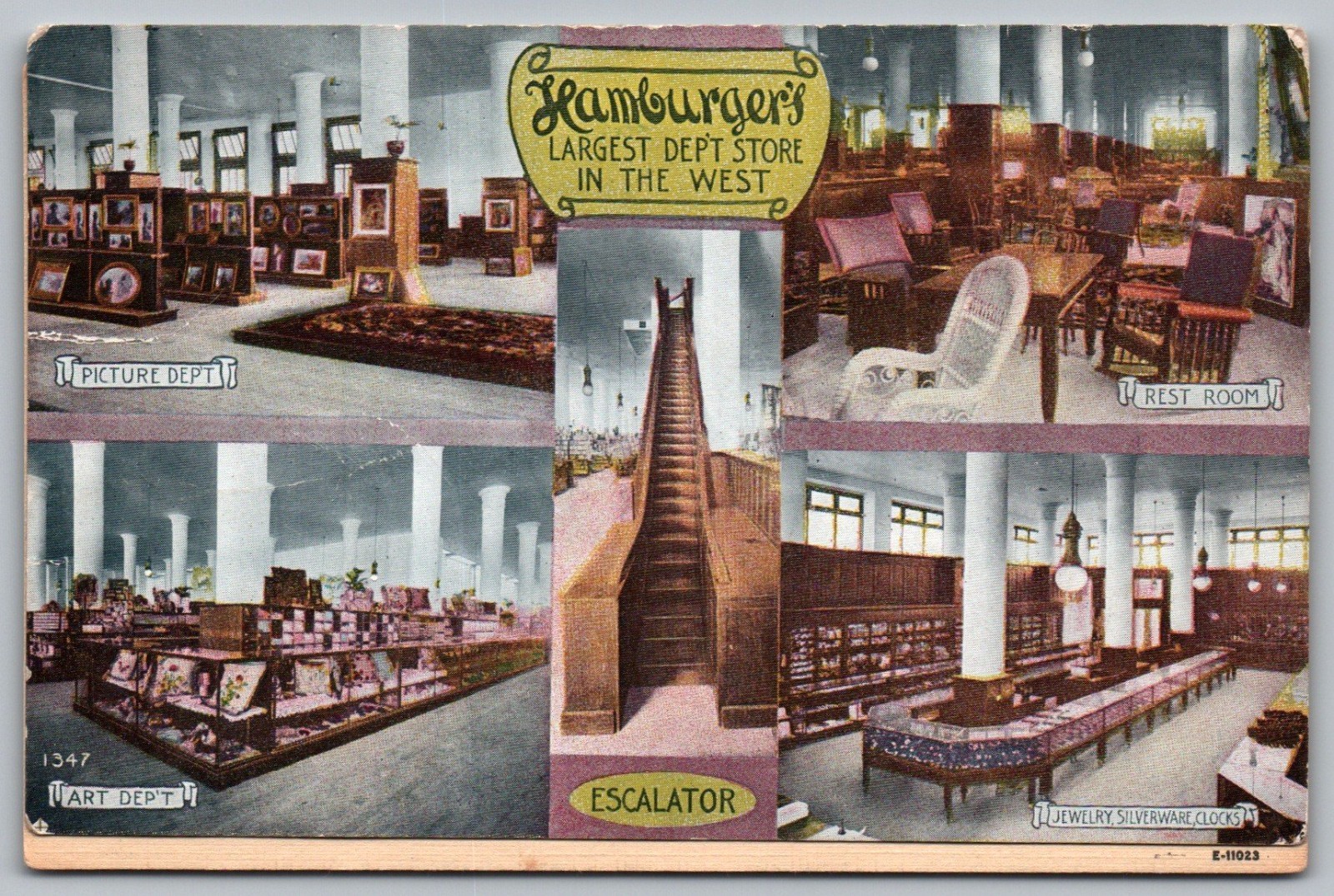 c1940s - Hamburger\'s Largest Department Store in the West LA Postcard - P28
