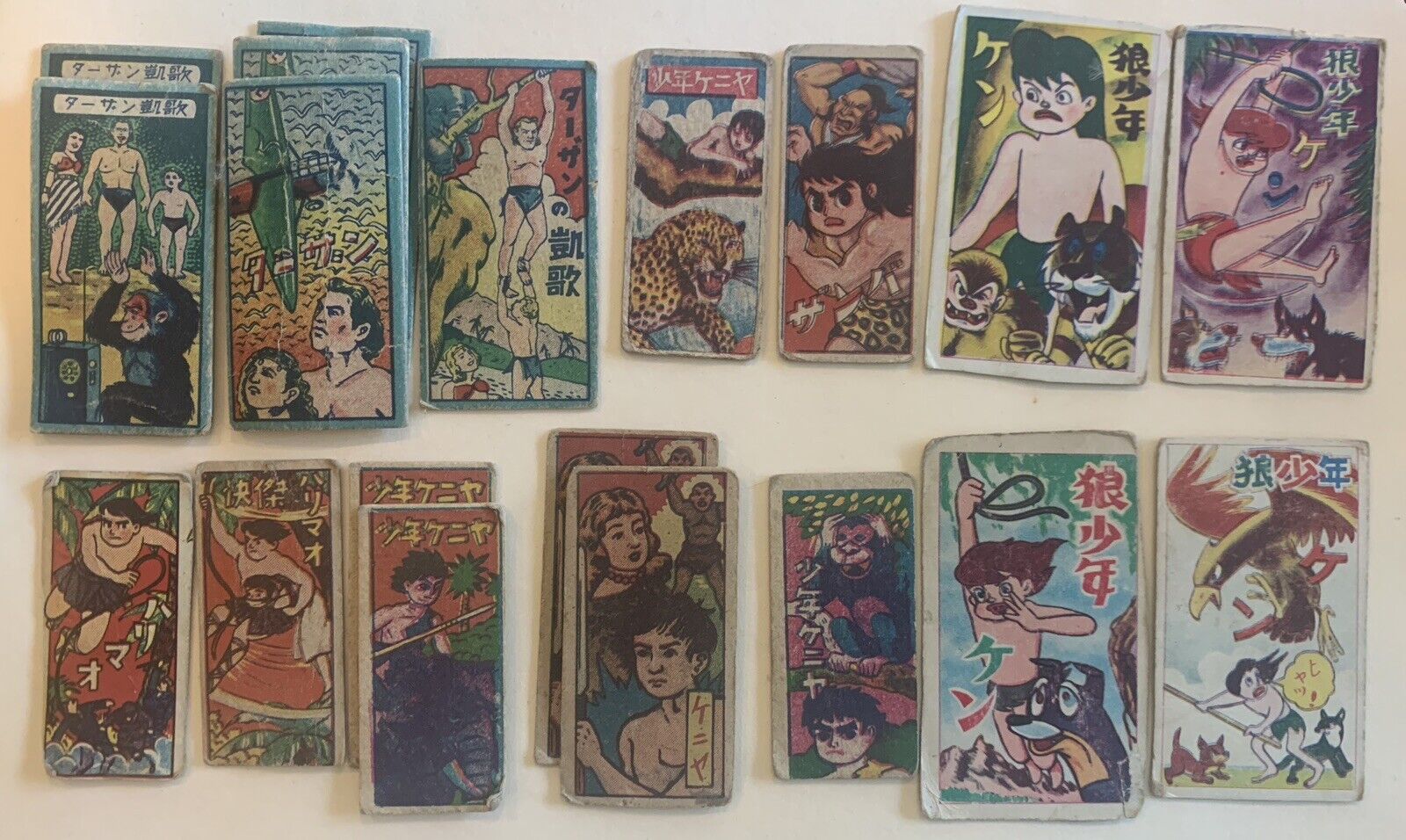 19 Vintage Menko - Tarzan - Japanese menko cards