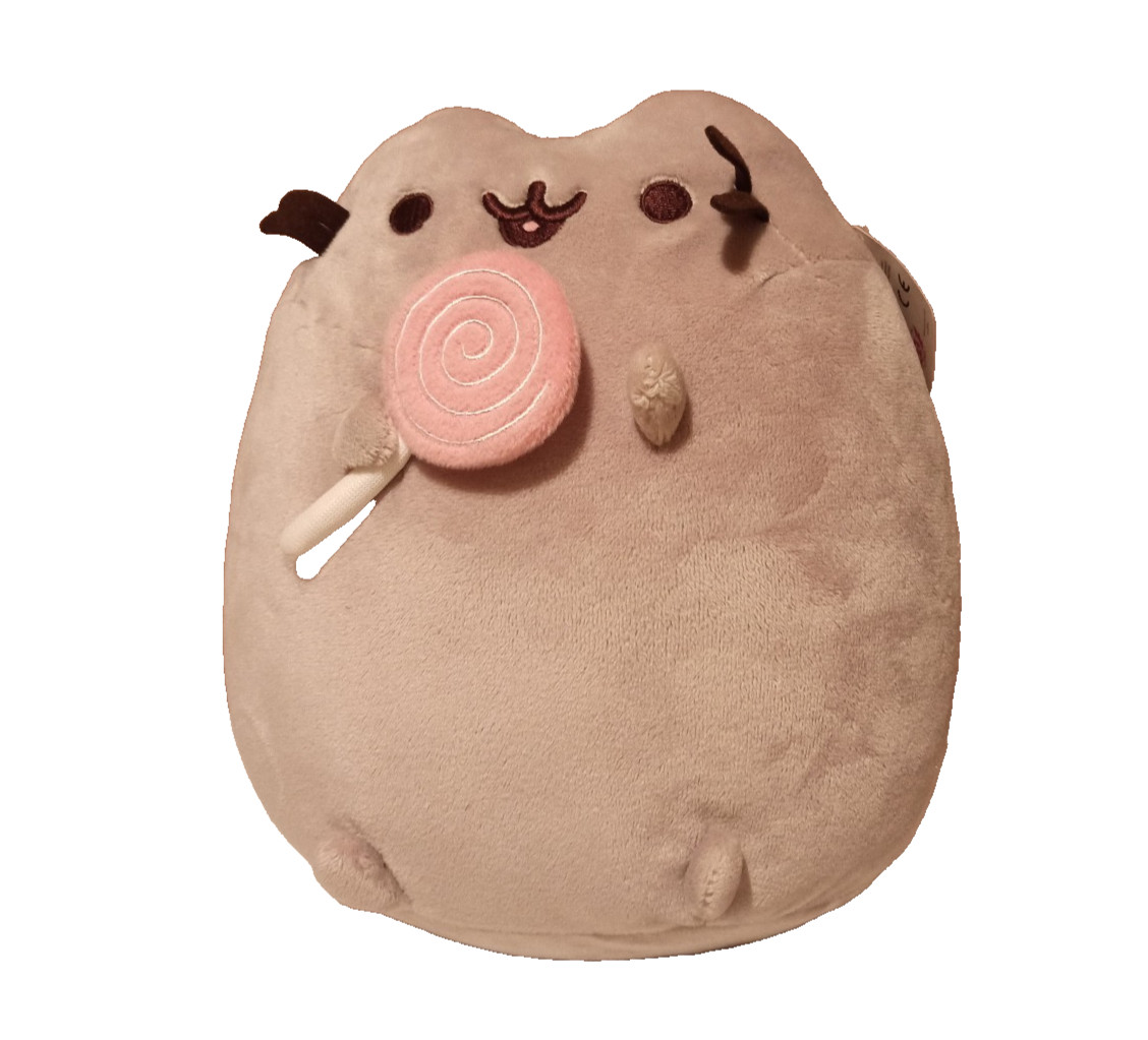  Original LOLLIPOP PUSHEEN Gund The Cat With Pink Lollipop 9.5 In ULTRA RARE 2015