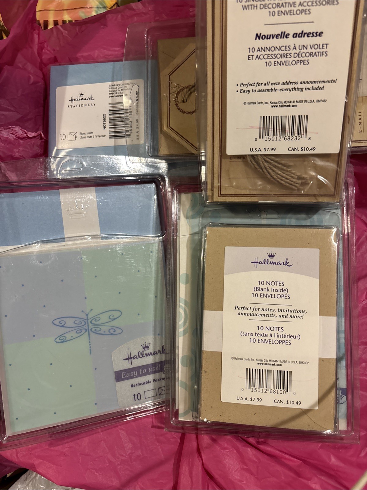 Lot Of 6 Vintage Hallmark Stationary & New Address Announcements