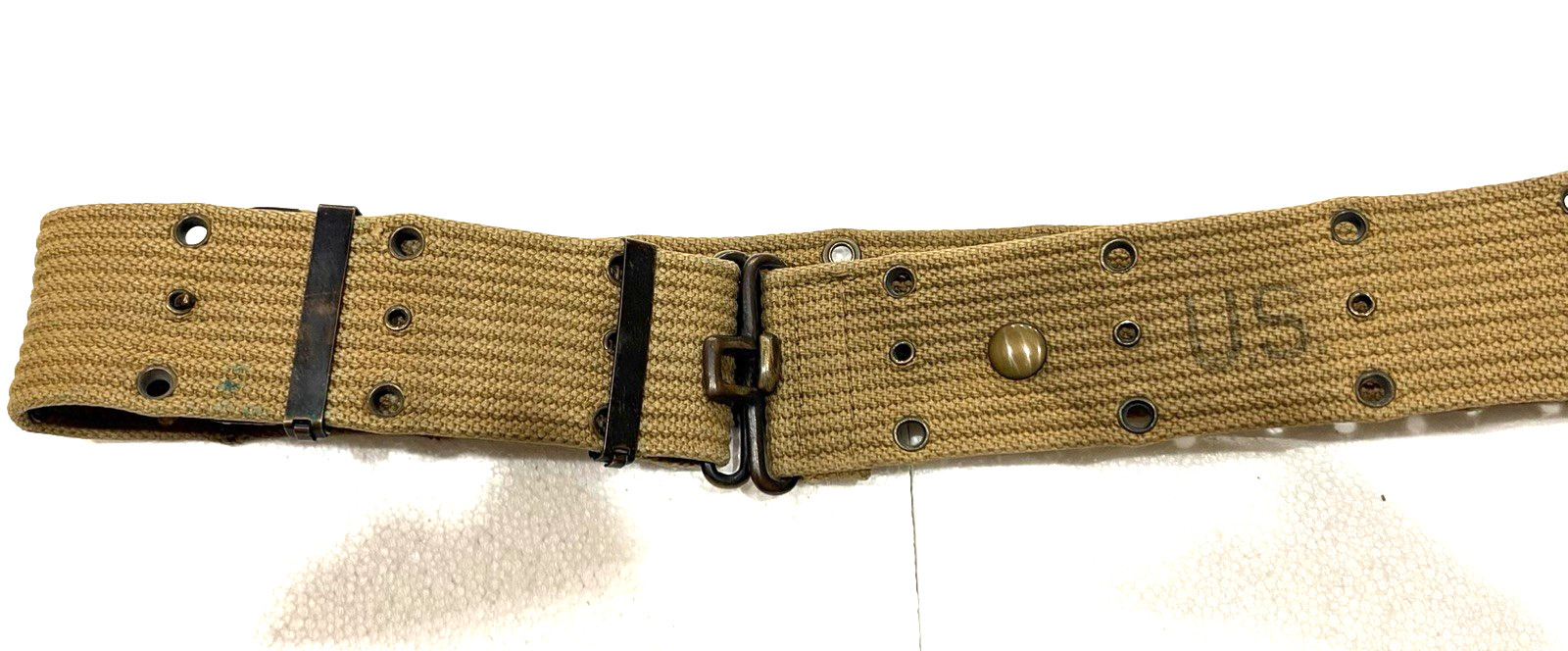 ORIGINAL WW2 US M36 WEB BELT  1944 ALL BRASS HARDWARE
