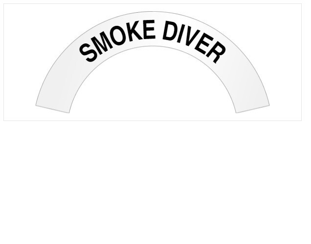 3x7 Inch Smoke Diver Helmet Crescent Rocker Reflective Sticker Decal
