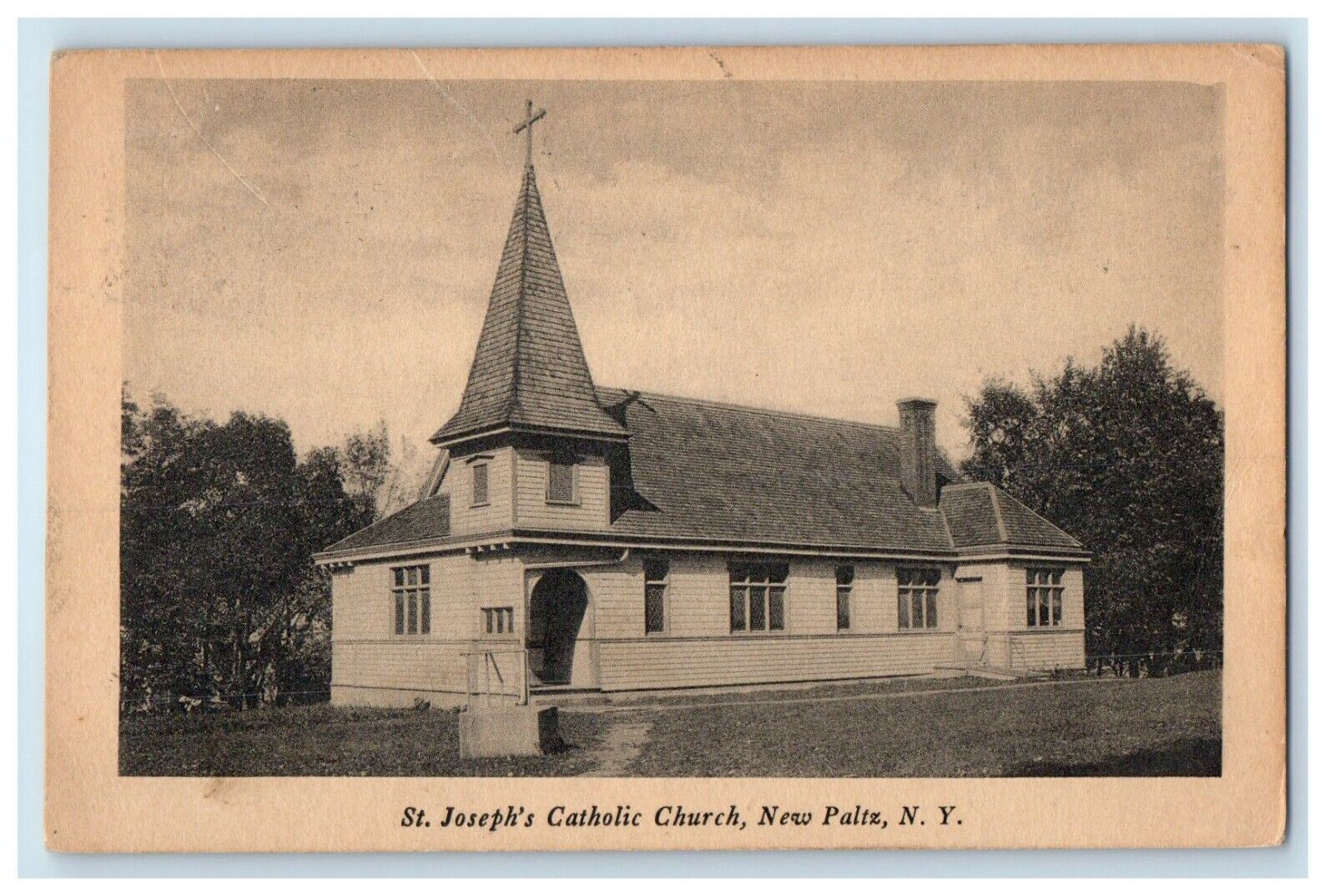 c1910\'s St. Joseph\'s Catholic Church New Paltz New York NY Antique Postcard