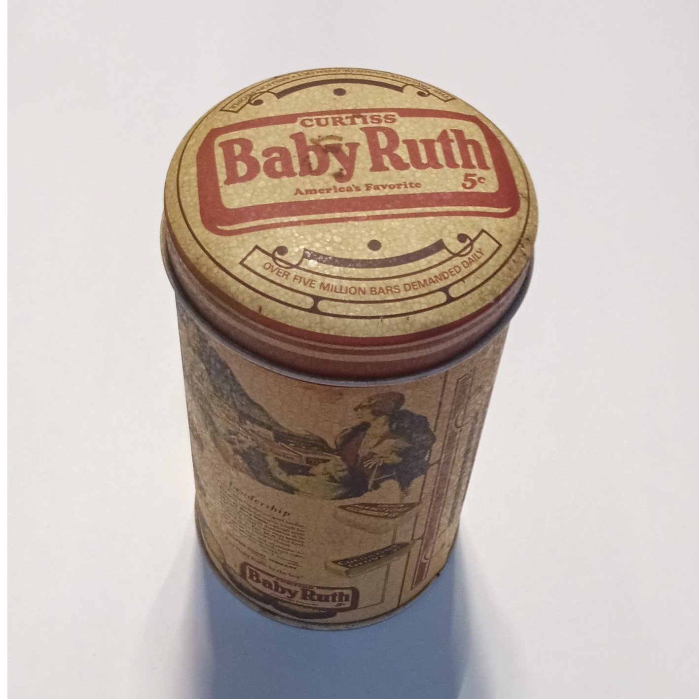 Curtiss Baby Ruth Advertising Tin 1986 Reproduction Candy & Nuts Theme