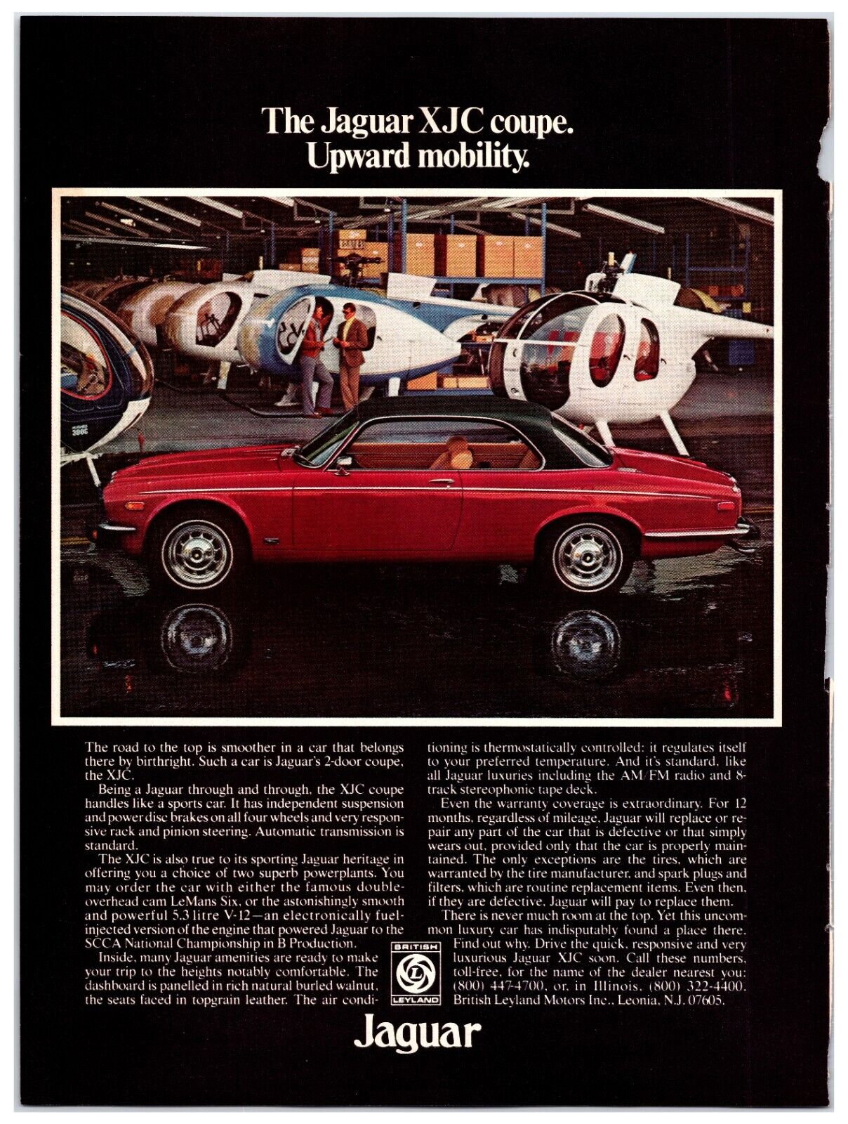 Original 1976 Jaguar XJC Car - Original Print Advertisement (8x11)