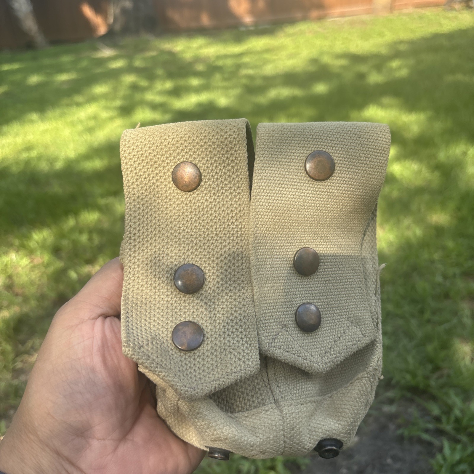 Israeli Army Original 1970s Grenade Pouch IDF Made in Israel Tan