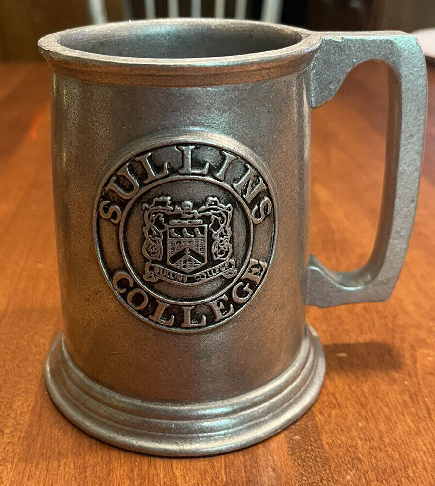 Sullins College Vintage Pewter mug tankard Rare Coffee Mug