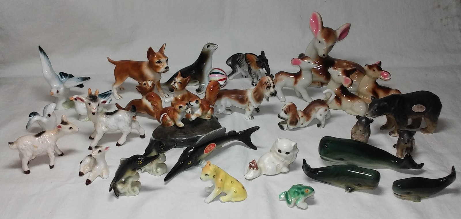 Vintage Miniature Bone China Lot of 30 Miscellaneous Animal Figurines