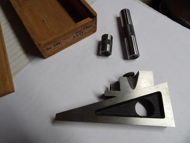 Vintage STARRETT #246 Planer and Shaper Gage.  W/Original Wood Box