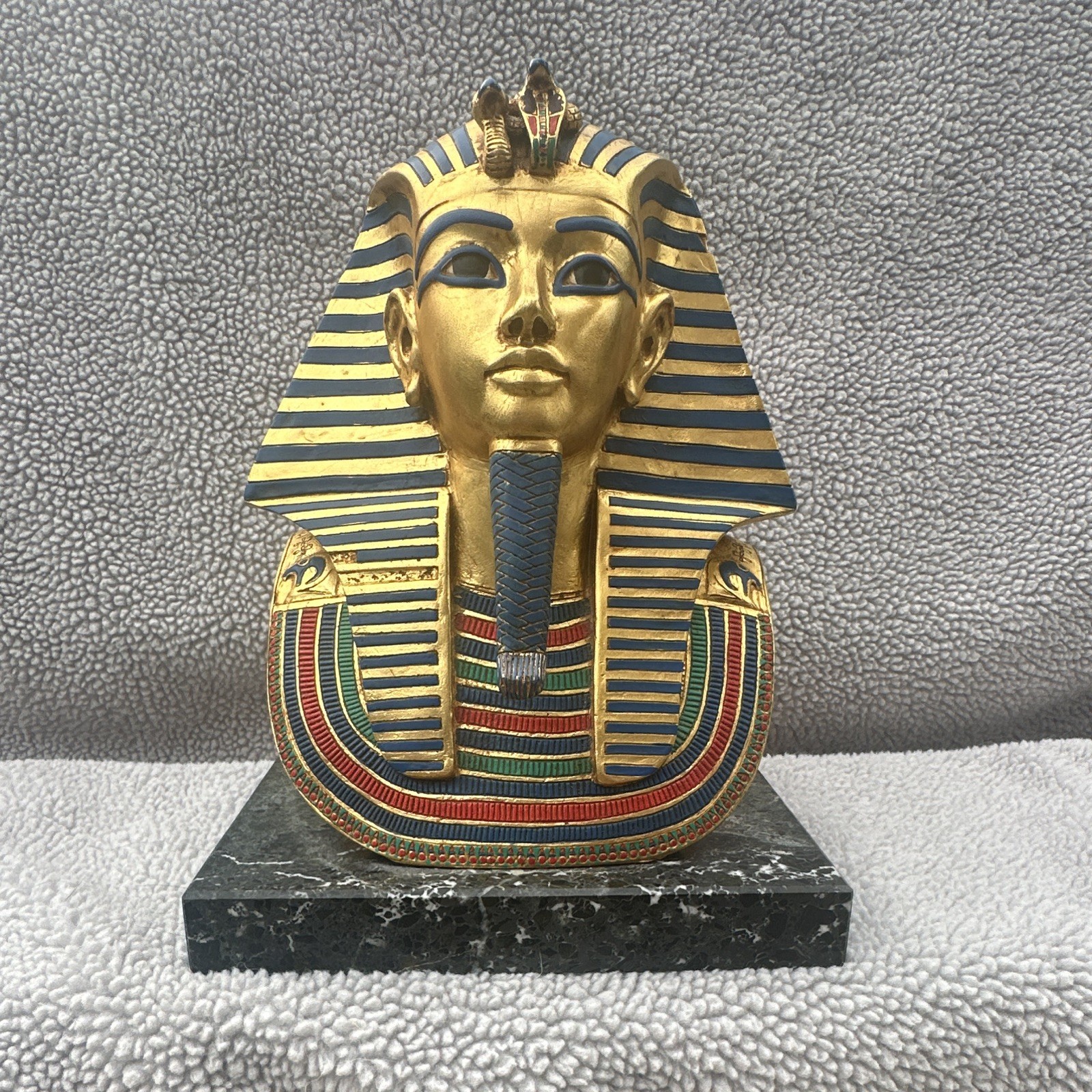 King Tut Egyptian Bust Statue – AGI Artistic Gifts International – Marble Base