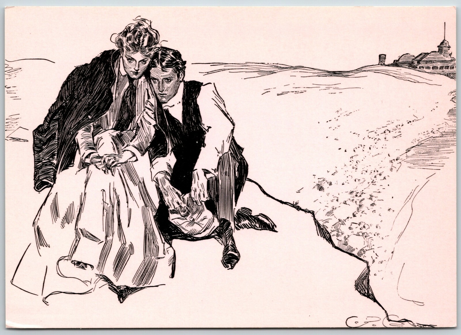The Last Day of Summer by Charles Dana Gibson - Postcard