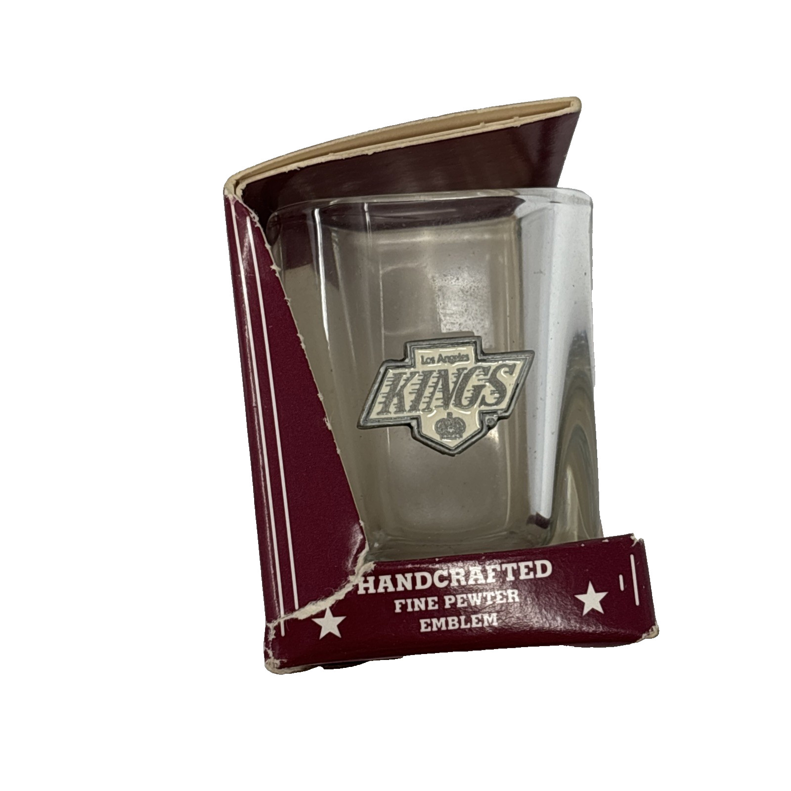 LA Kings Shot Glass Fine Pewter Emblem Officially Licensed NHL Collectible