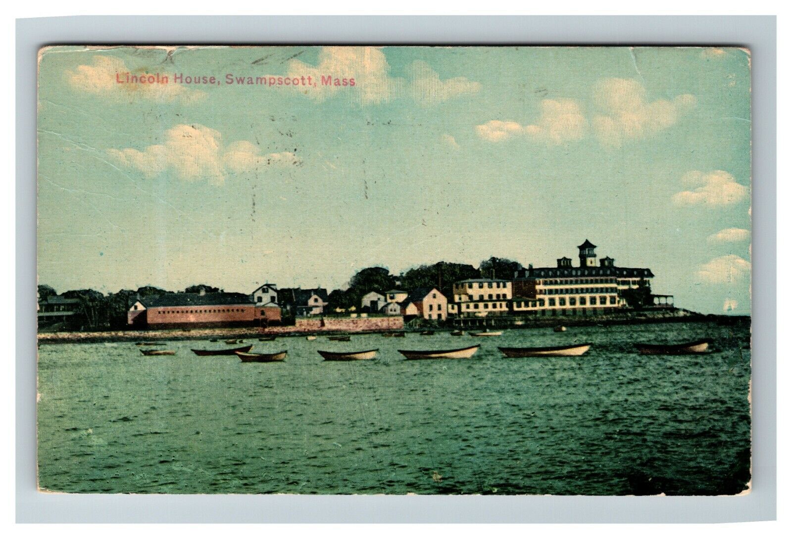 View Lincoln House, Swampscott MA c1912 Vintage Postcard