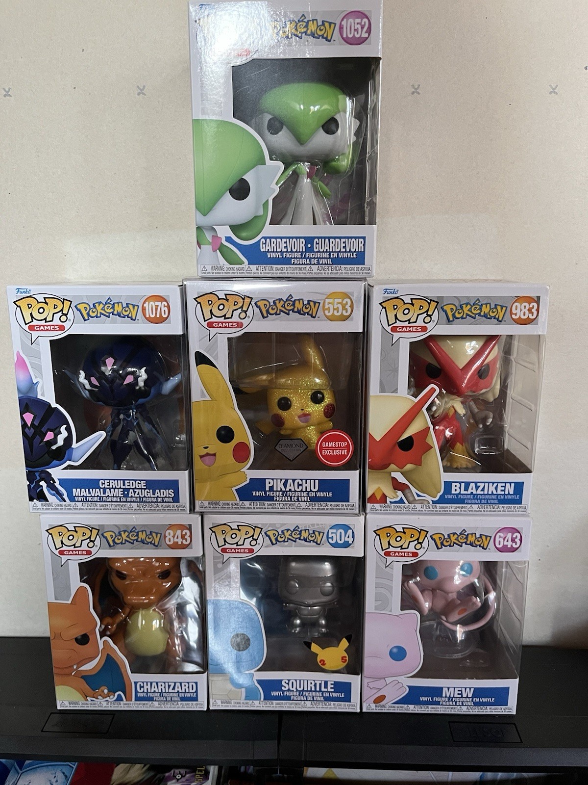 Funko Pop Pokemon Lot Of 7 CIB