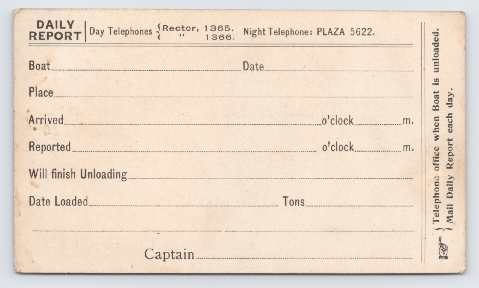 c1910 M & J Tracy Postal Card NYC NY Coal Barge Towing Tugboat Harbor Captain