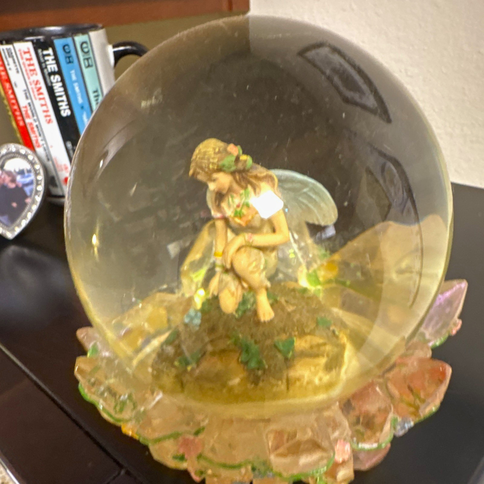 Faerie Glen Mystanna\'s Realm Fairy Snow Globe handmade Resin 2004 Faerie Glen Mystanna\'s Realm Fairy Snow Globe handmade Resin 2004