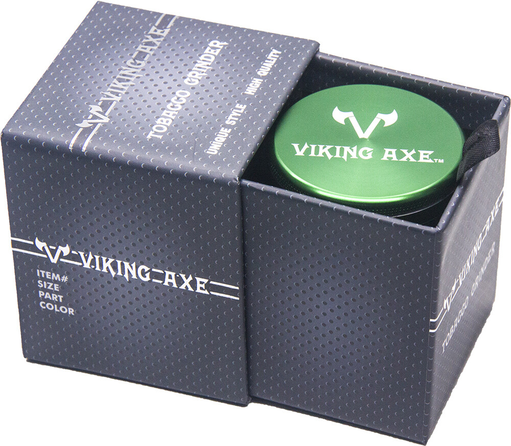 2.5'' 5 Parts Viking Axe Grinder W/ Mid-Ring Lock/ Release Push Down Protect GR 2.5'' 5 Parts Viking Axe Grinder W/ Mid-Ring Lock/ Release Push Down Protect GR