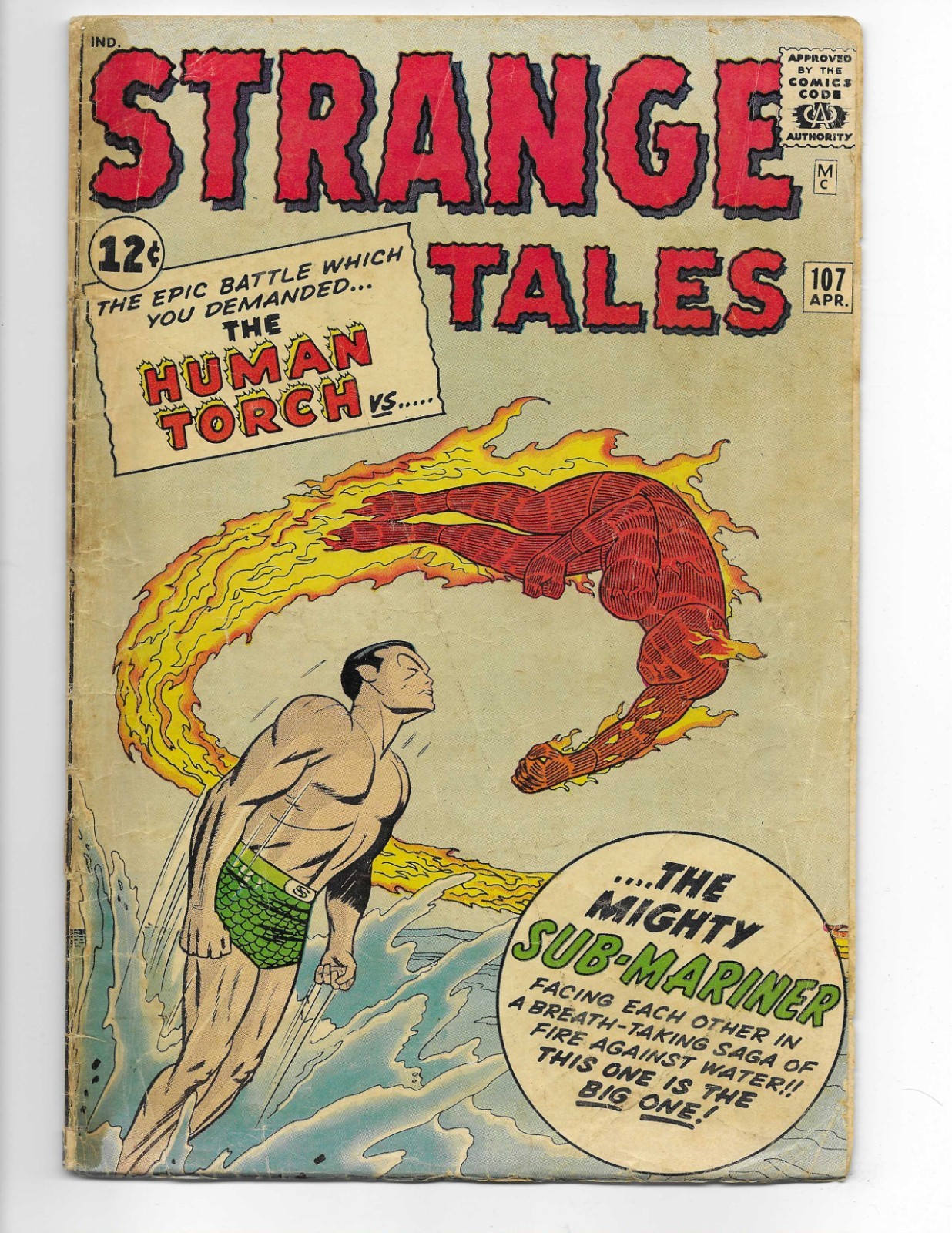 Strange Tales 107 1963 Marvel Comics G+ 2.5 4th App Sub-Mariner Human Torch