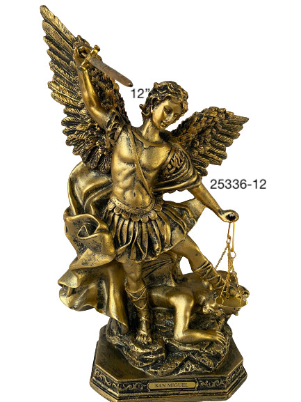 San Miguel Arcangel Bronce 13 Inch Resin Statue 25336-13 New 