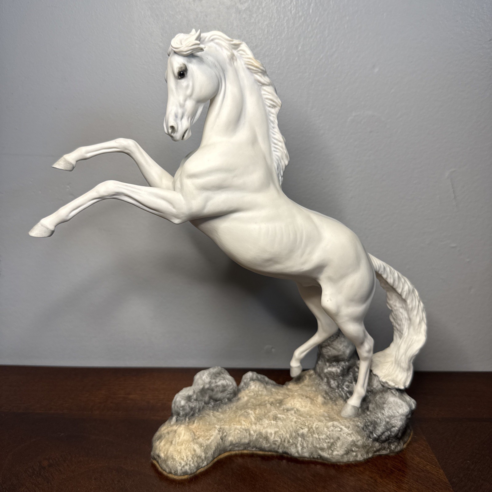 VTG 1991 Franklin Mint Silver by Pamela du Boulay Porcelain Horse Figurine