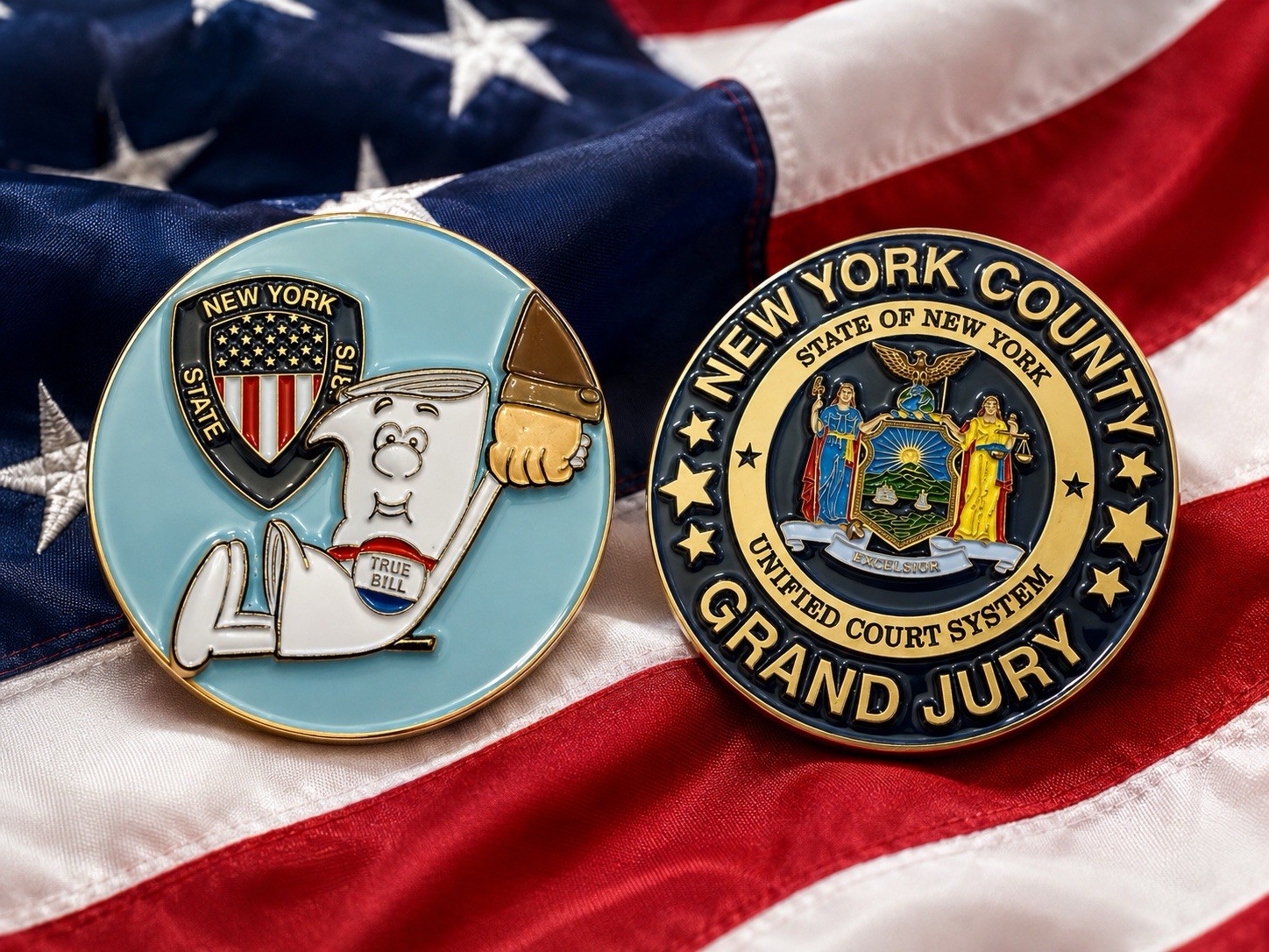 New York State Courts Grand Jury  “True Bill”   Challenge Coin Court Officer 🔥