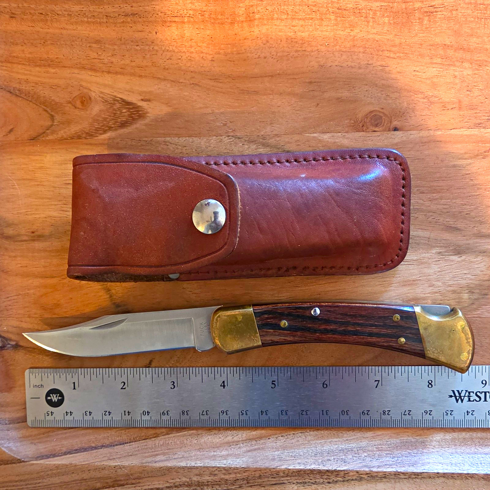 1994 Buck 110 Hunting Fixed Blade Knife 3-3.49\