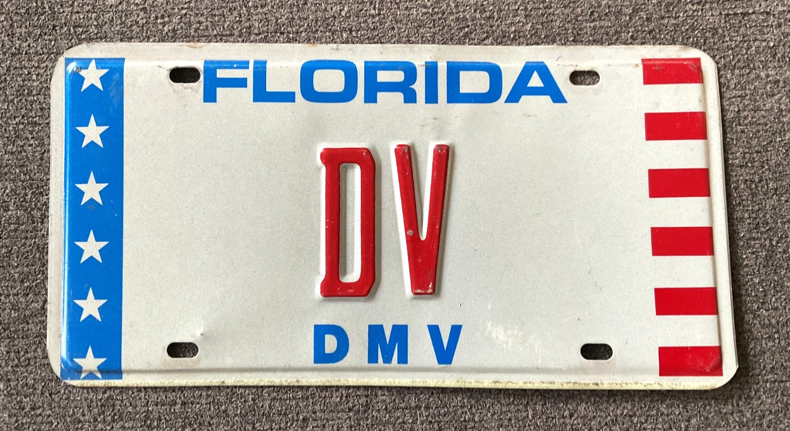 RARE 2003 FLORIDA DV DISABLED VETERAN LICENSE PLATE ORIGINAL TOUGH PLATE 