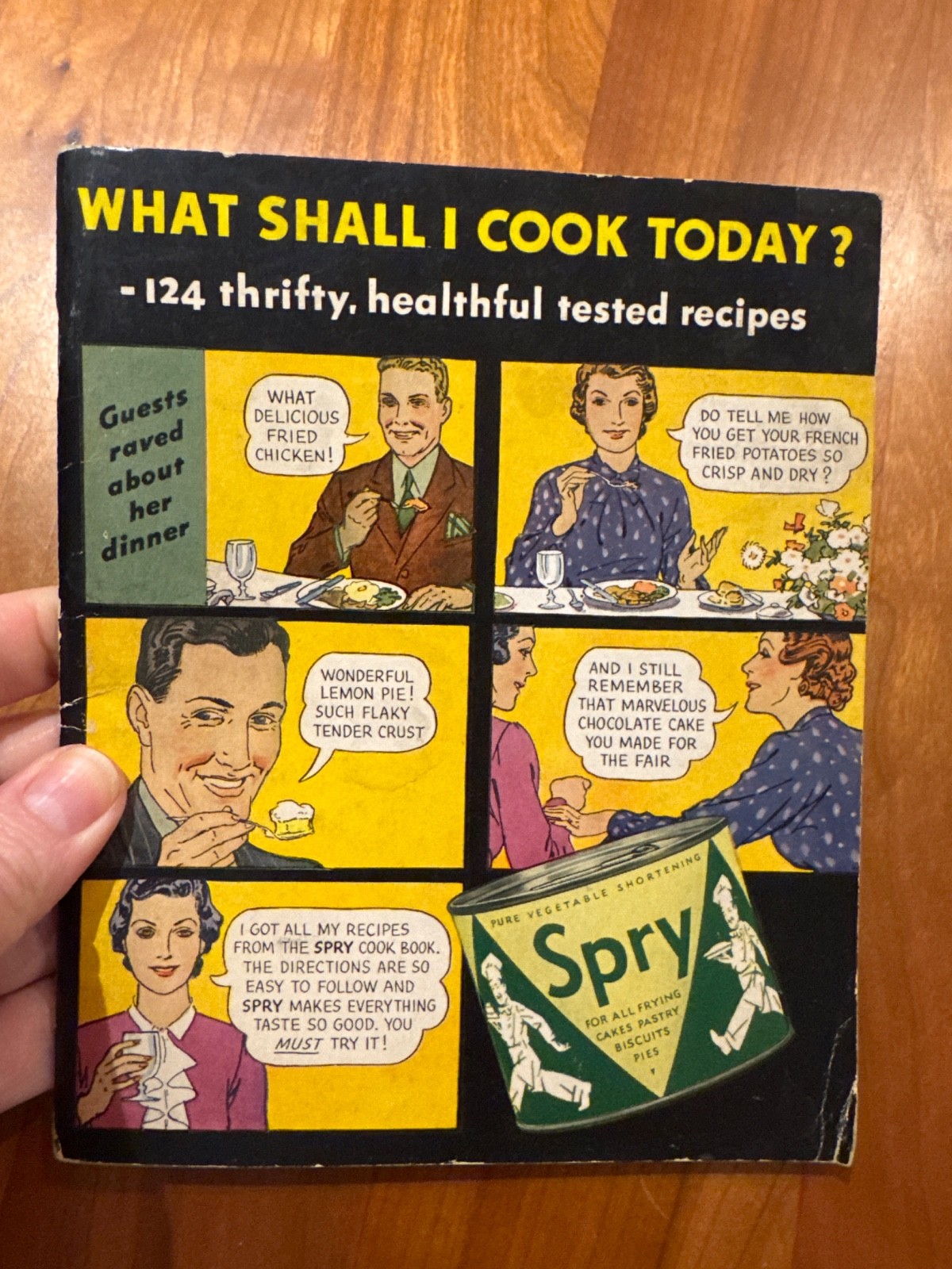 FREE SHIP 1940s Spry Shortening What Shall I Cook Today? Recipe Book