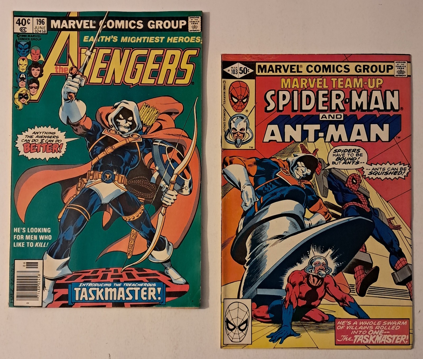 Avengers #196 & Marvel Team-Up #103 (1st  & 2nd app of Taskmaster) 1980