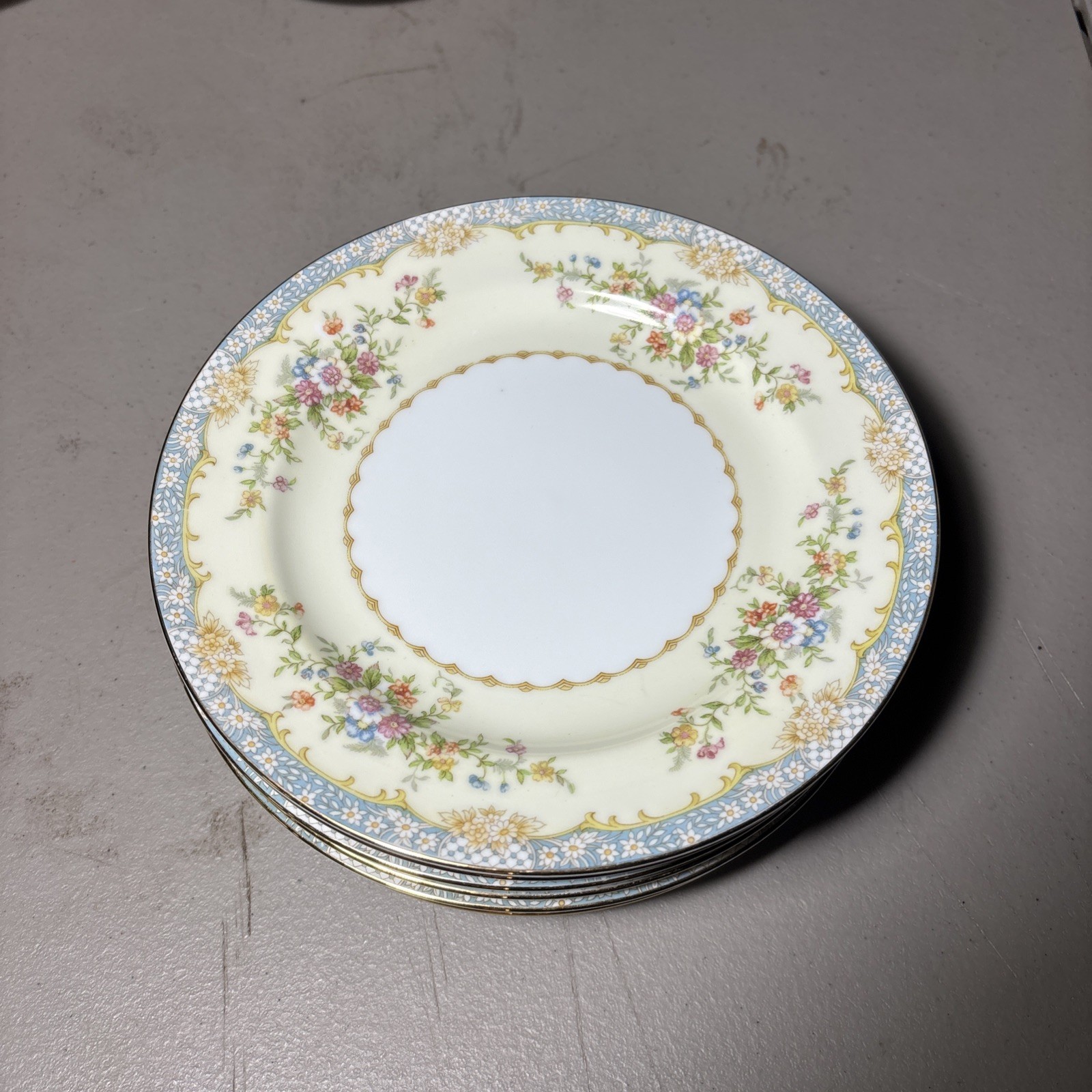 Noritake Naomi 674 Salad Plate 7 1/2 Floral Gold Trim Japan Replacement
