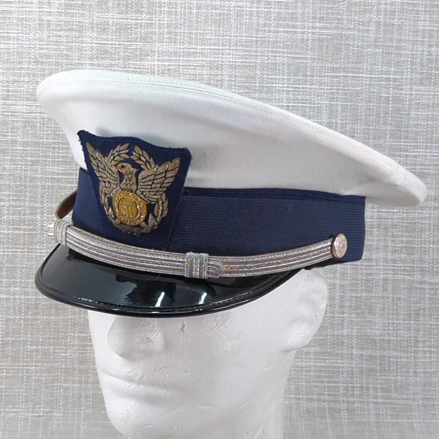 US Coast Guard Auxiliary Combination Dress Cap w/ Bullion Device Bancroft 7 1/2