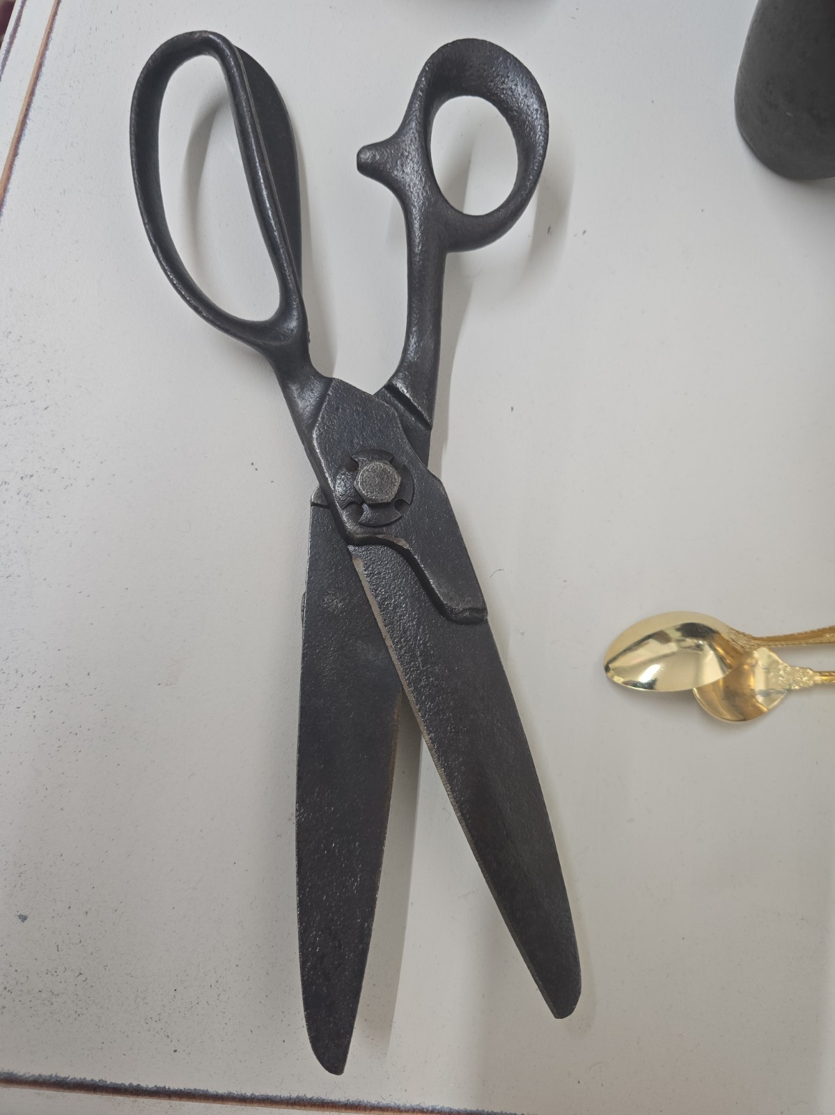 ☆Antique Steel Heavy Duty Straight Shears, Scissors, Unbranded, 1880s to 1910s☆