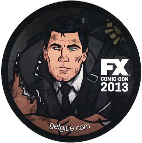 Archer 2013 San Diego Comic-Con SDCC exclusive 4 1/2 inch diameter decal sticker Archer 2013 San Diego Comic-Con SDCC exclusive 4 1/2 inch diameter decal sticker