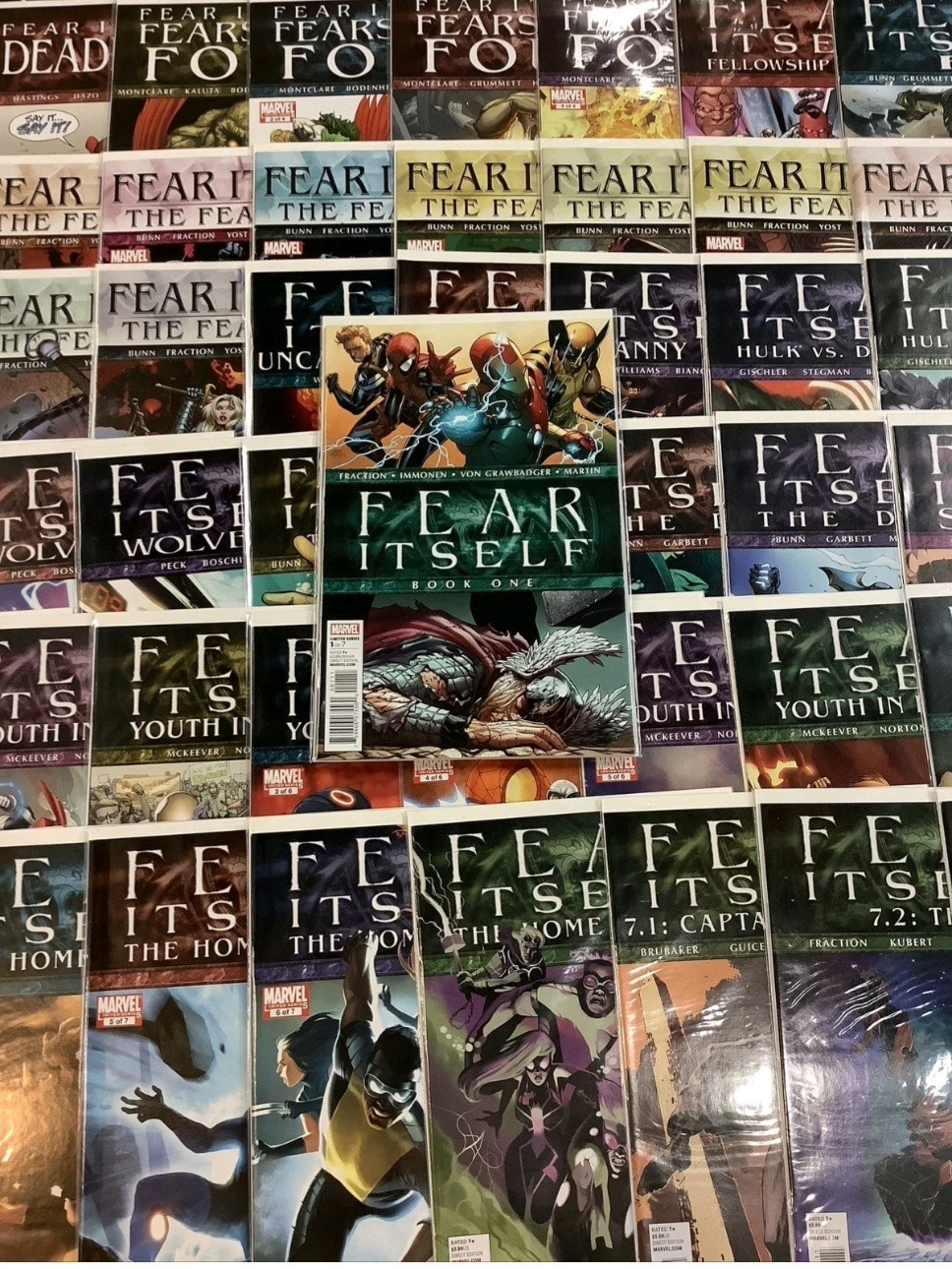 FEAR ITSELF #1-7 MARVEL CROSSOVER 63 ISS COMIC BOOK LOT AVENGERS MATT FRACTION FEAR ITSELF #1-7 MARVEL CROSSOVER 63 ISS COMIC BOOK LOT AVENGERS MATT FRACTION