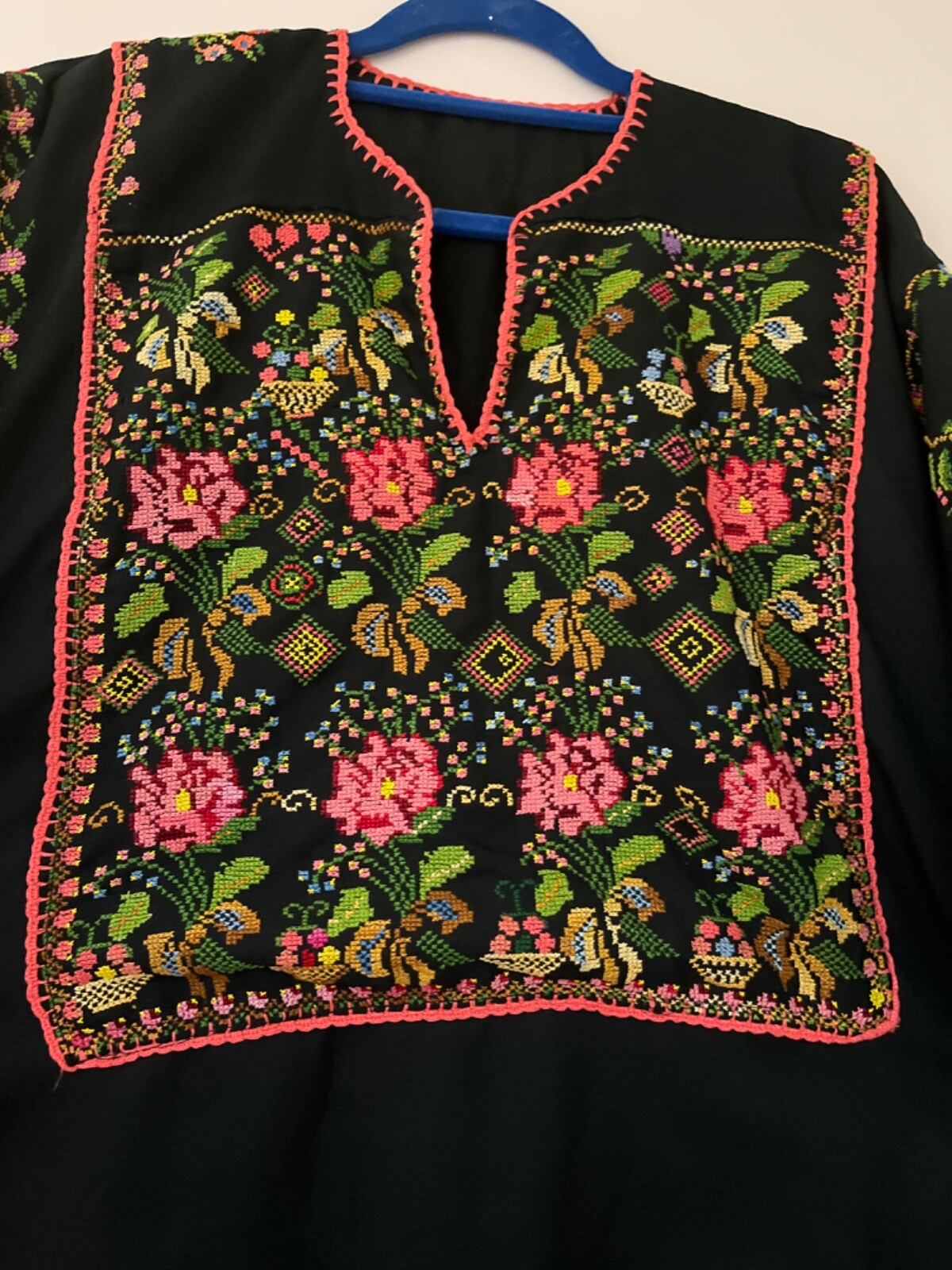 Vintage ethnic Bedouin dress Hand embroidered