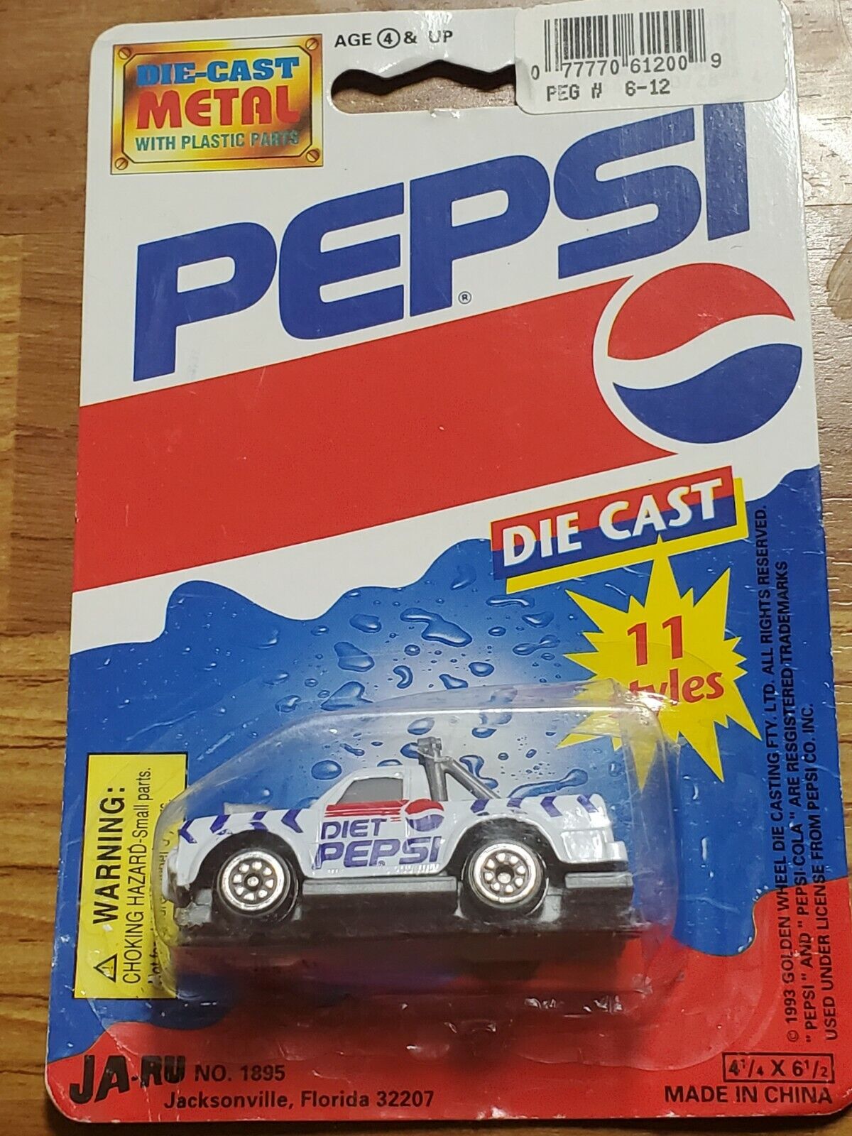 1993 Diet Pepsi Die Cast Car New Ja-Ru