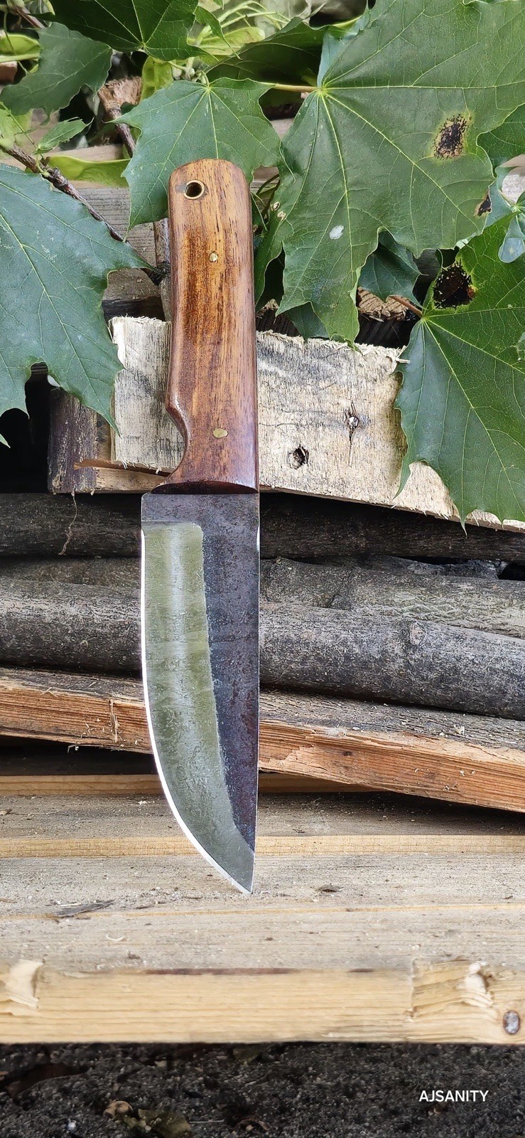 handmade Forged Carbon steel fixed blade Hunter Skinner knife Bushcraft EDC