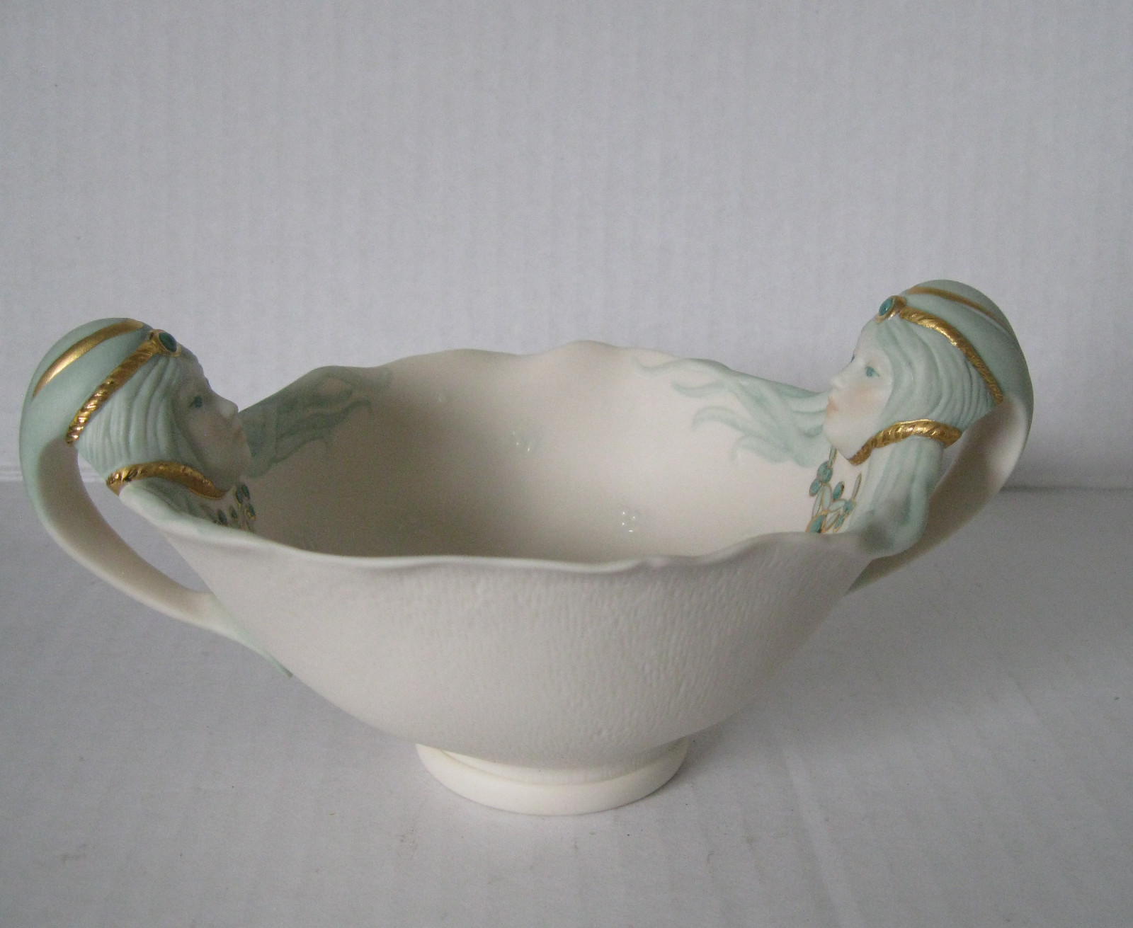 Vintage CYBIS Porecelain Twins Gemini Iconic Women Bowl 1983 Rare Mint