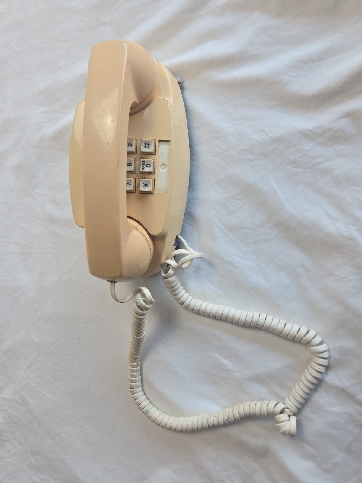 Vintage Mid Century Princess Phone Telephone Lighted Push Button Dial Beige