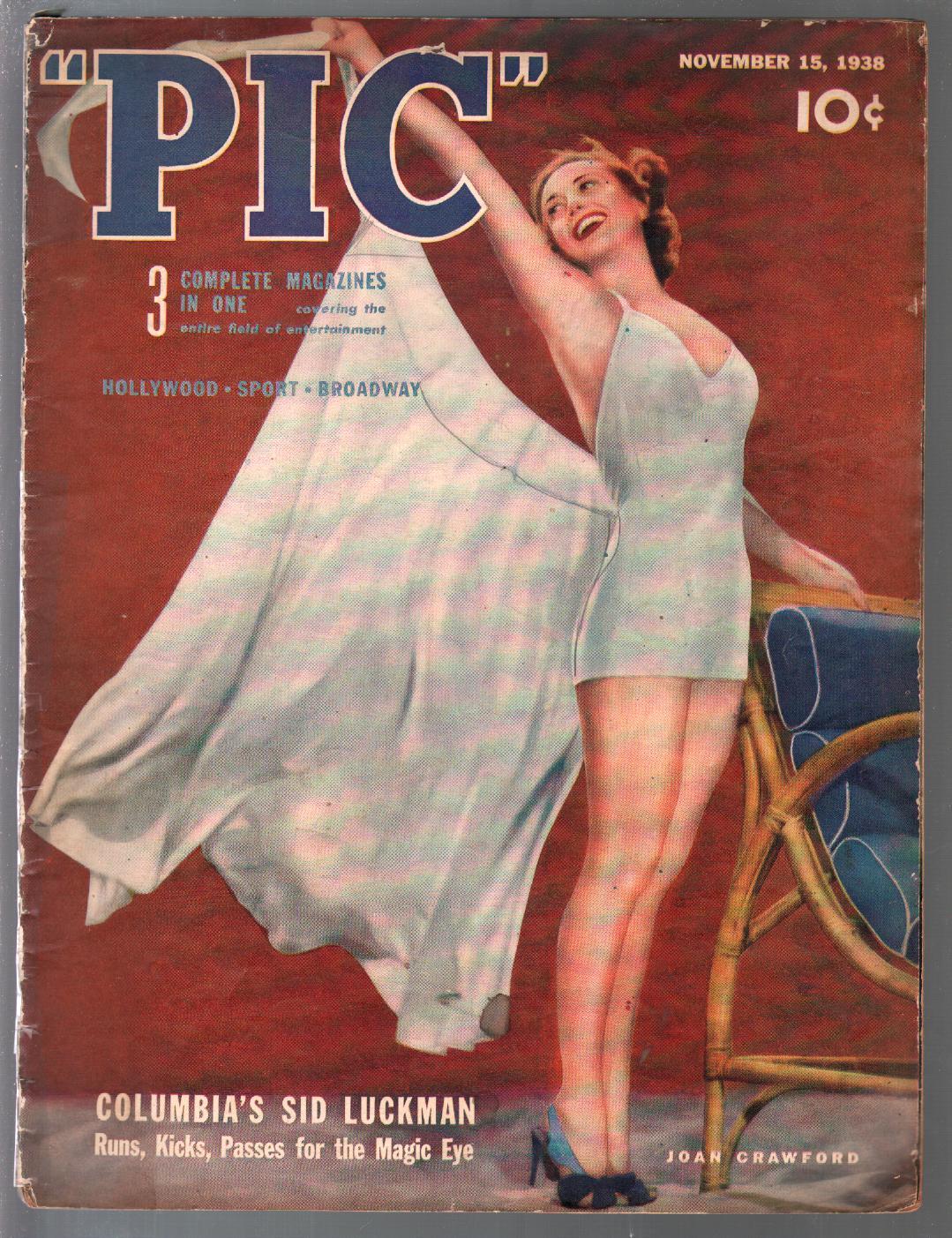 MAG: PIC 11/15/1938-Street & Smith-Joan Crawford-cheesecake pix-Gary Cooper-S...