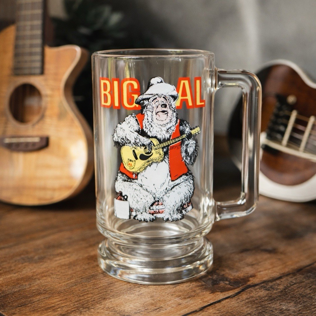 Vintage 1970\'S Walt Disney Big Al Country Bear Jamboree Guitar Glass Cup Mug