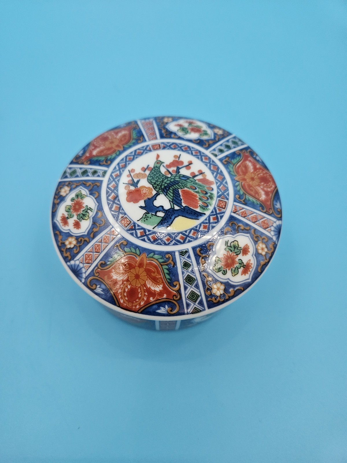 Vintage Porcelain Takahashi San Francisco Lidded Trinket Dish 