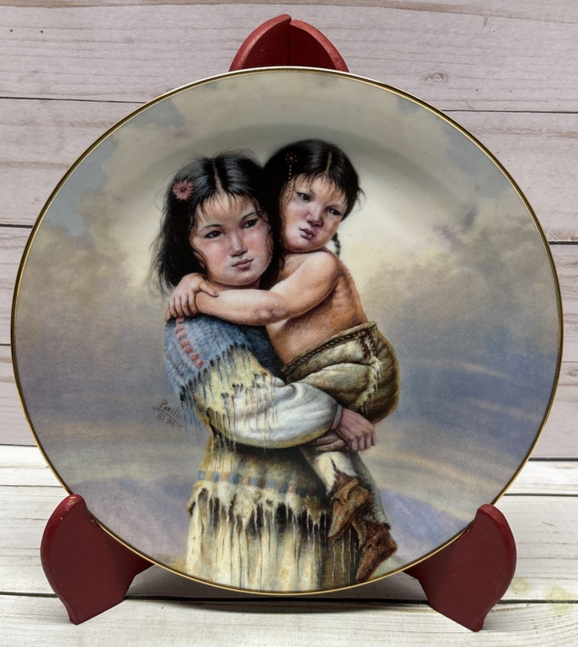 Limited Edition Sisters By Perillo 1992 Trimmed 23 Karat Gold Plate Artaffects